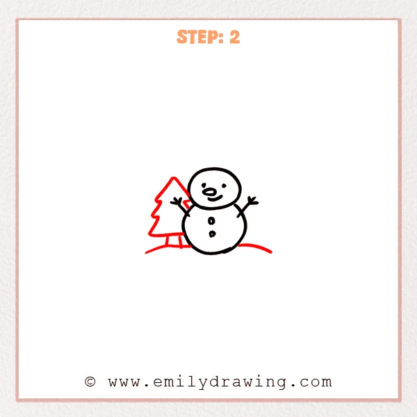 how to draw a snow globe - Step 2